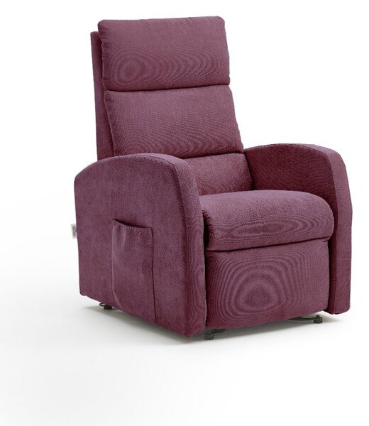 Poltrona Alzapersona Elettrica 2 Motori 72x111x86 cm Martina in Microfibra Dispositivo Medico 1 Viola