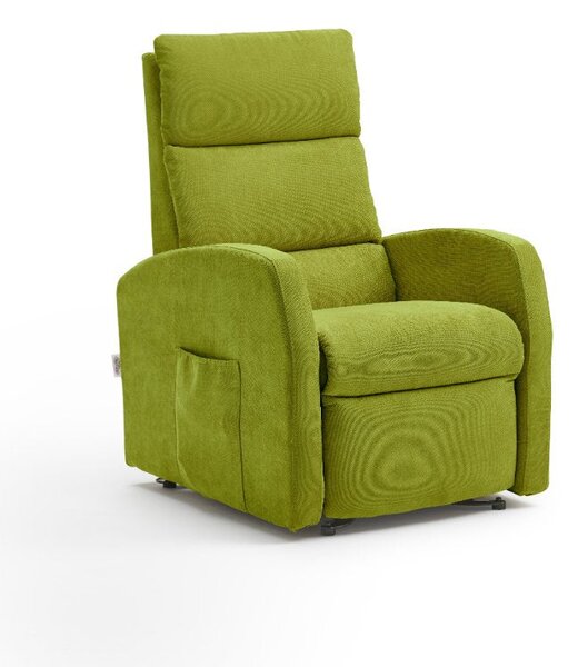 Poltrona Alzapersona Elettrica 2 Motori 72x111x86 cm Martina in Microfibra Dispositivo Medico 1 Verde