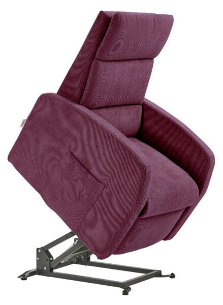 Poltrona Alzapersona Elettrica 2 Motori 72x111x86 cm Martina in Microfibra Dispositivo Medico 1 Viola