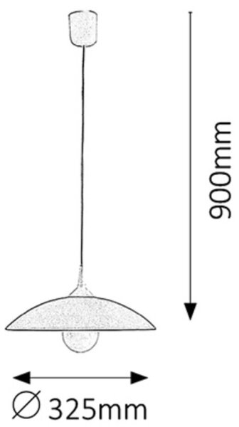Rabalux 4613 - Lampadario CUPOLA RANGE 1xE27/60W/230V