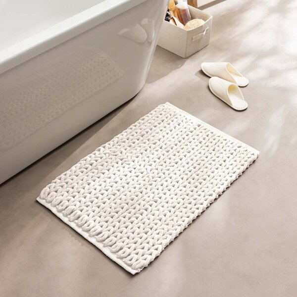 Tappetino per il bagno color crema 50x80 cm Ariel – douceur d'intérieur