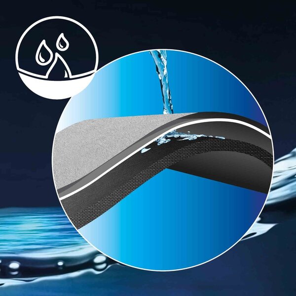 Tappetino per il bagno grigio chiaro 50x120 cm Splash – douceur d'intérieur