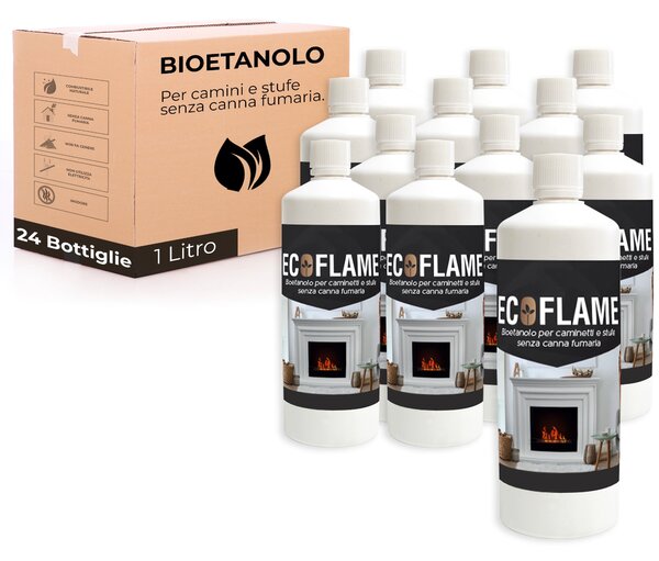 Bioetanolo 24 Litri Combustibile Ecologico per Camini Caminetti Biocamini