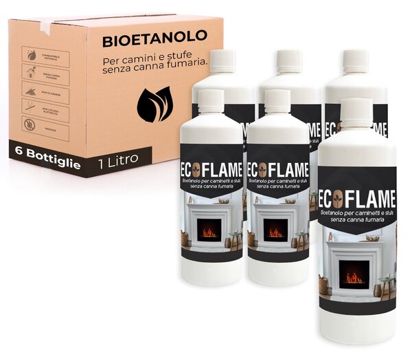 Bioetanolo 6 Litri Combustibile Ecologico per Camini Caminetti Biocamini