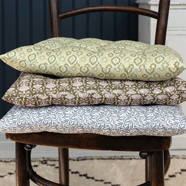 Cuscino per sedia in cotone 37x37 cm Blockprint – Rex London