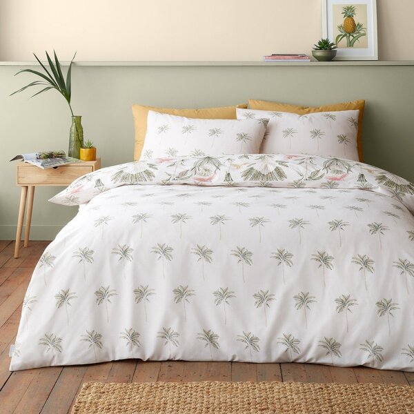 Biancheria da letto beige per letto matrimoniale 200x200 cm Paradiso Palm – Catherine Lansfield