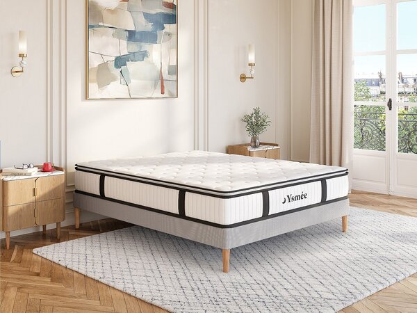 Materasso matrimoniale a molle insacchettate topper integrato 200x200 cm - AMERICAN DREAM di YSMÉE