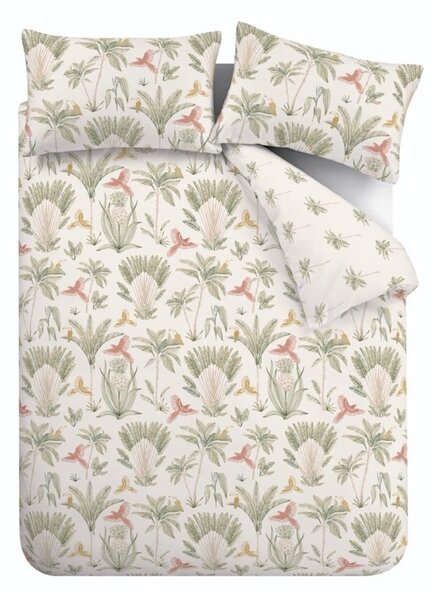 Biancheria da letto beige per letto matrimoniale 200x200 cm Paradiso Palm – Catherine Lansfield