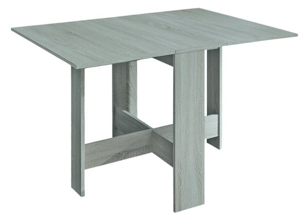 Tavolo Pieghevole Salvaspazio 130x76x73,4 cm in MDF Artemio Cemento