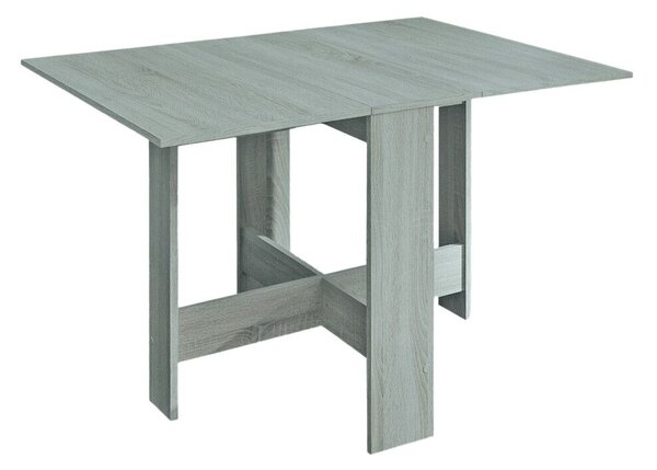 Tavolo Pieghevole Salvaspazio 130x76x73,4 cm in MDF Artemio Cemento