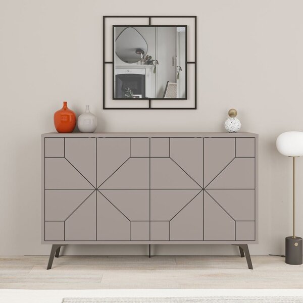 Madia 4 Ante 123x35x77,4 cm in MDF Dune Tortora