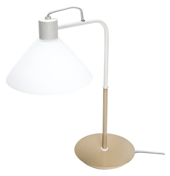 Lampada da tavolo bianca con paralume in vetro (altezza 44 cm) Spot - Hübsch