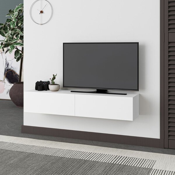 Mobile TV Sospeso 135x31,7x25 cm in MDF Francy Bianco