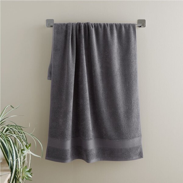 Asciugamano tipo terry grigio scuro in cotone 70x120 cm Anti-Bacterial – Catherine Lansfield