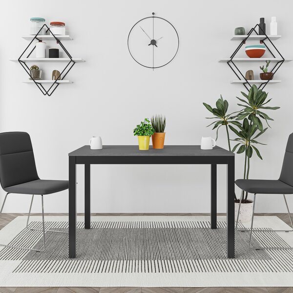 Tavolo Allungabile 120x80 cm in MDF e Acciaio Moster Antracite Grigio