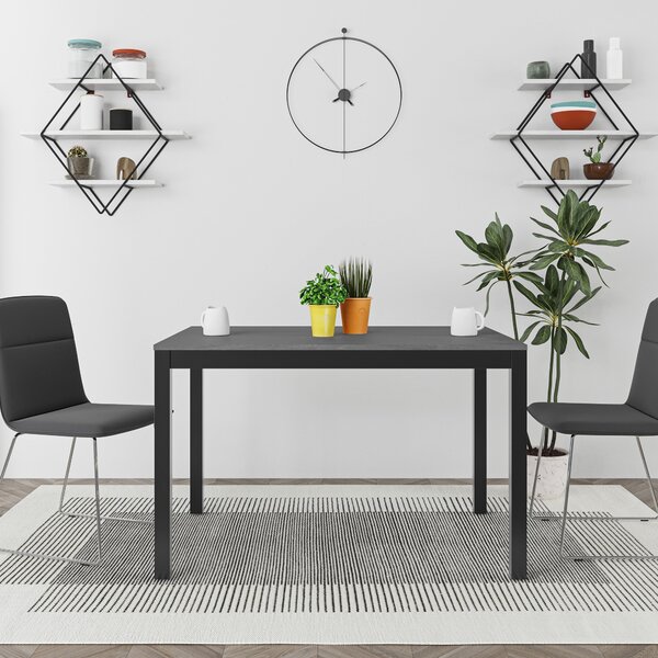 Tavolo Allungabile 120x80 cm in MDF e Acciaio Moster Antracite Grigio