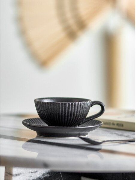 Tazzina per cappuccino nera in ceramica 200 ml Neri – Bloomingville