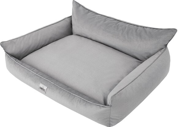 Letto ortopedico per cani JOKER letto per cani divano letto cestino materasso letto per animali XXXL 132x106 cm velluto grigio chiaro