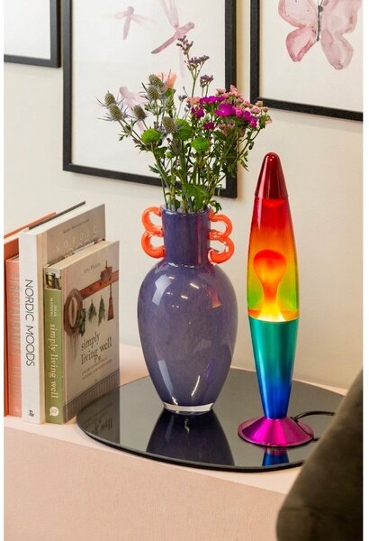 Lava lamp verde in vetro (altezza totale 41,5 cm) Rainbow Rocket Lava – Leitmotiv