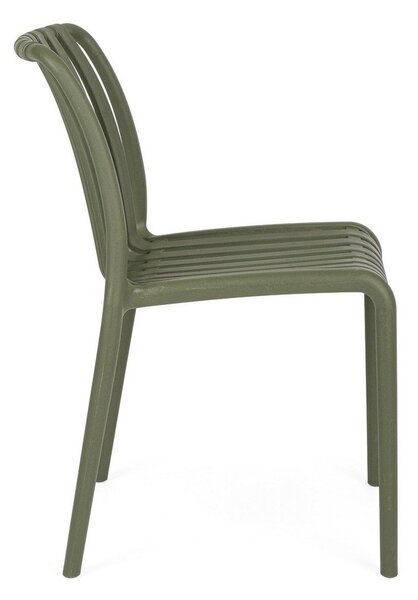 Sedia da esterno verde in plastica Billie – Bizzotto