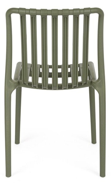 Sedia da esterno verde in plastica Billie – Bizzotto