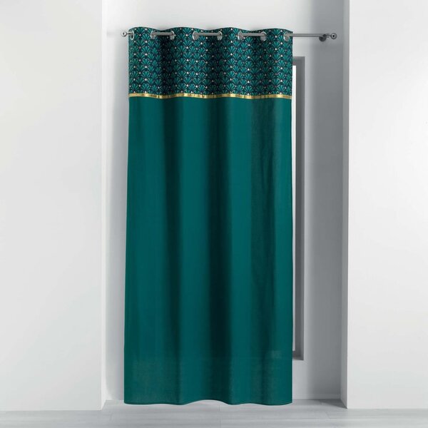 Tenda color petrolio in cotone 140x240 cm Artchic – douceur d'intérieur