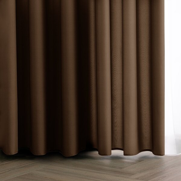 Tenda parzialmente oscurante marrone 140x250 cm Carli Tie – Restilo
