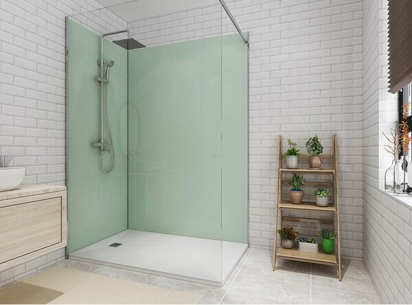Pannello da parete per il bagno con profili inclusi L. 90 x L. 120 x H. 210 cm - Lotto di 2