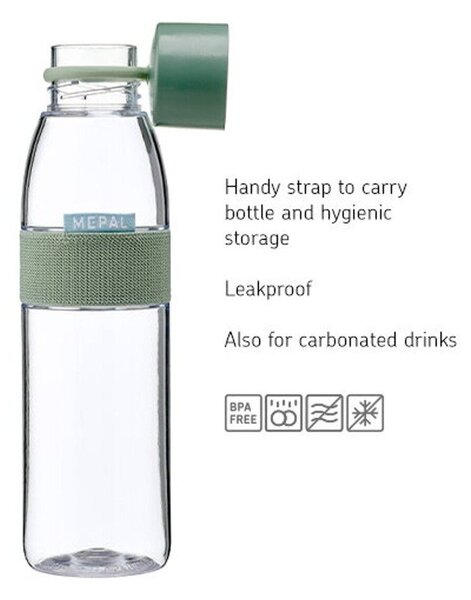 Bottiglia nera in plastica 500 ml Ellipse – Mepal