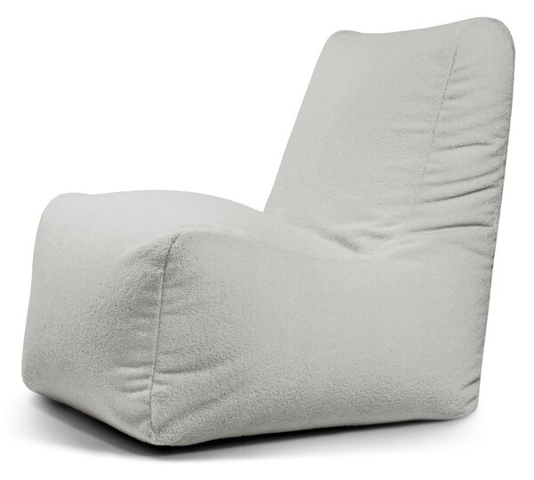 Puof a sacco grigio chiaro con rivestimento in bouclé Seat Lounge – SLOWDOWN