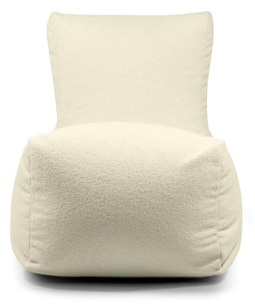 Puof a sacco grigio chiaro con rivestimento in bouclé Seat Lounge – SLOWDOWN
