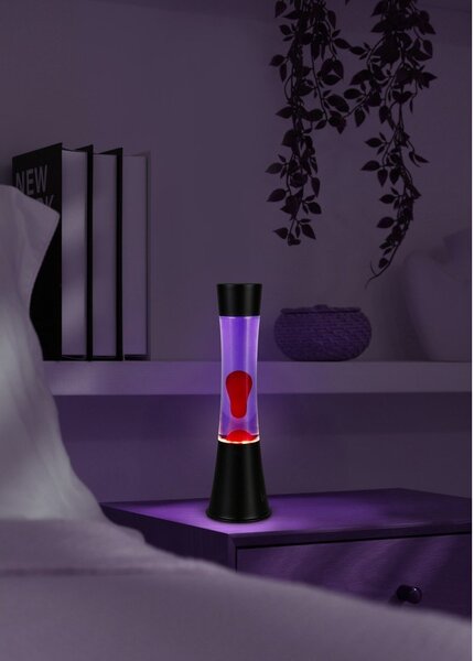 Lava lamp LED nera (altezza totale 39,5 cm) Etna – Reality