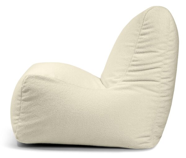Puof a sacco grigio chiaro con rivestimento in bouclé Seat Lounge – SLOWDOWN