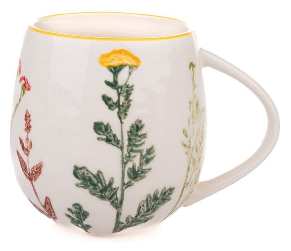 Tazza bianca in porcellana 500 ml Flower Garden – Dakls