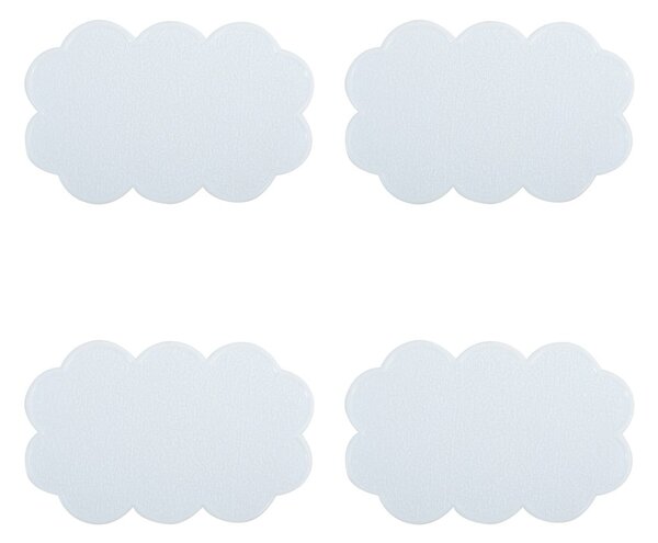Set di tappetini antiscivolo per bambini 4 pz per la vasca 9x14,5 cm Nuages – MSV