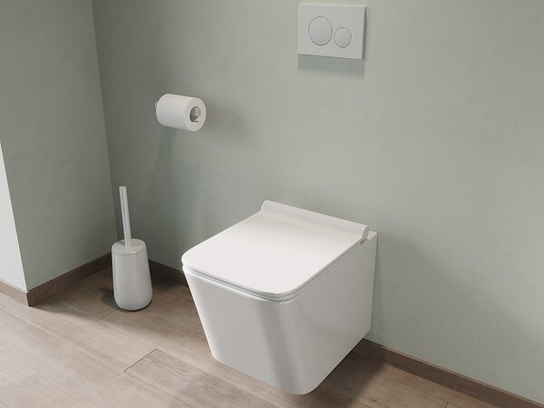 WC sospeso Bianco in Ceramica senza flangia CLEMONA