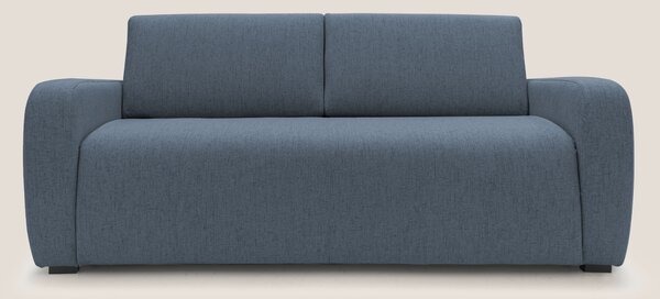 Divano Letto 3 Posti 195x93x100 cm in Tessuto Blu