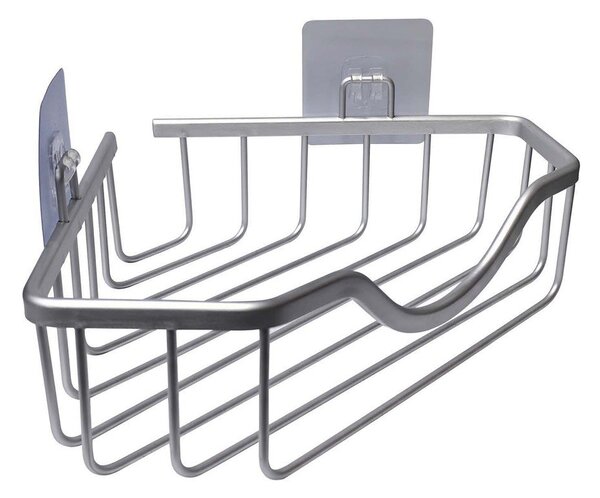 Mensola da bagno senza foratura/ad angolo color argento lucido in alluminio Filaire Aluminium – douceur d'intérieur