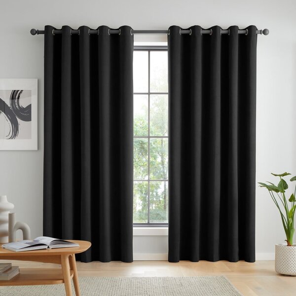 Tende in set oscuranti nere in velluto 2 pz 117x137 cm Wilson – Catherine Lansfield