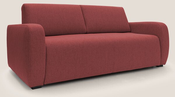 Divano Letto 3 Posti 195x93x100 cm in Tessuto Rosso