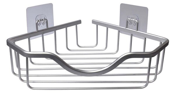 Mensola da bagno senza foratura/ad angolo color argento lucido in alluminio Filaire Aluminium – douceur d'intérieur