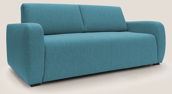 Divano Letto 3 Posti 195x93x100 cm in Tessuto Azzurro