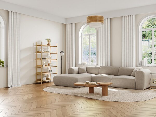 Grande divano in Tessuto chiné Beige - Angolo a sinistra - POGNI di Maison Céphy