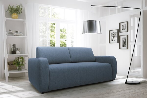 Divano Letto 3 Posti 195x93x100 cm in Tessuto Giallo