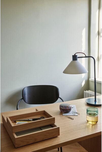 Lampada da tavolo color petrolio con paralume in vetro (altezza 44 cm) Spot - Hübsch