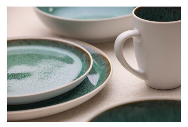 Piatto da dolce bianco/verde in gres ø 21 cm Gastro White/Green – Bitz