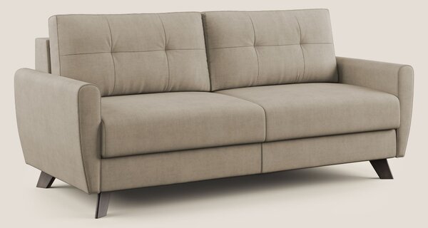 Divano Letto 2 Posti 168x97x96 cm in Tessuto Beige