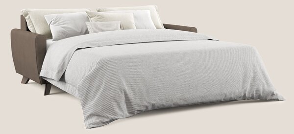 Divano Letto 2 Posti 168x97x96 cm in Tessuto Marrone