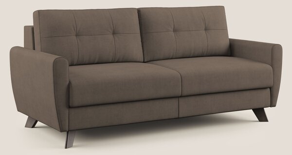 Divano Letto 2 Posti 168x97x96 cm in Tessuto Marrone