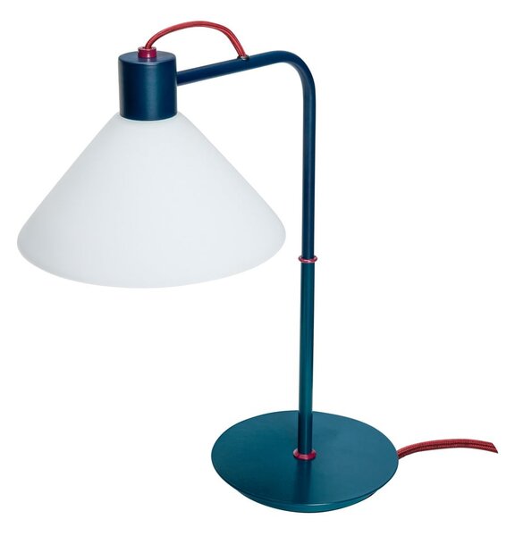 Lampada da tavolo color petrolio con paralume in vetro (altezza 44 cm) Spot - Hübsch